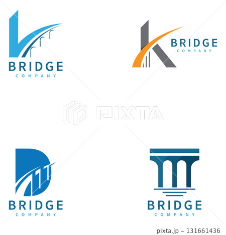 letter with bridge logo vector template letter with bridge logo vector template 131661436