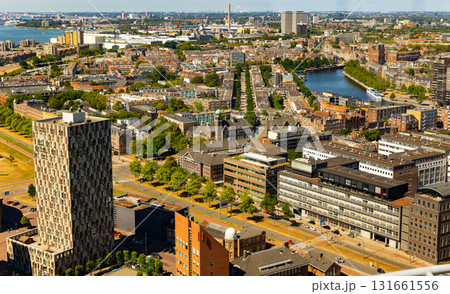 Drone photo of Delfshaven, borough of Rotterdam, Netherlands Drone photo of Delfshaven, borough of Rotterdam, Netherlands 131661556