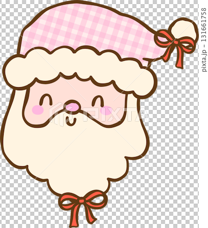 Cute Gingham Pink Christmas Santa Face Red Bows Hand Drawn, Coquette Preppy Christmas Cute Gingham Pink Christmas Santa Face Red Bows Hand Drawn, Coquette Preppy Christmas 131661758
