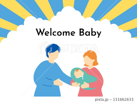 赤ちゃんを抱く夫婦 赤ちゃんを抱く夫婦 131662633