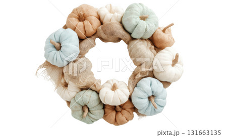 Colorful fabric pumpkins add autumn warmth, created AI, PNG Colorful fabric pumpkins add autumn warmth, created AI, PNG 131663135