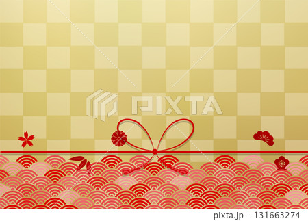 金　松竹梅　年賀状　背景 131663274