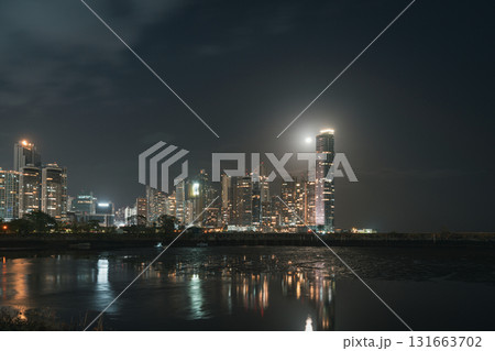 Moonrise in Panama City 131663702