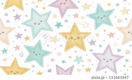 A seamless pastel star pattern background 131663847