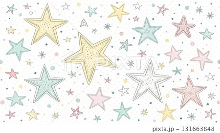 A seamless pastel star pattern background A seamless pastel star pattern background 131663848
