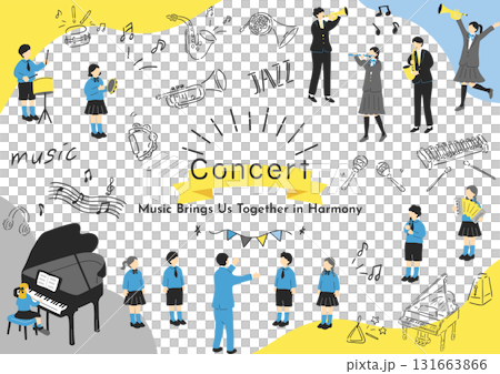 演奏音樂的孩子們 131663866