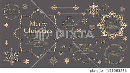 クリスマスのフレームデザインセット クリスマスのフレームデザインセット 131663888