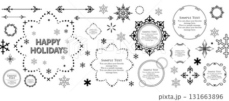 クリスマスのフレームデザインセット 131663896