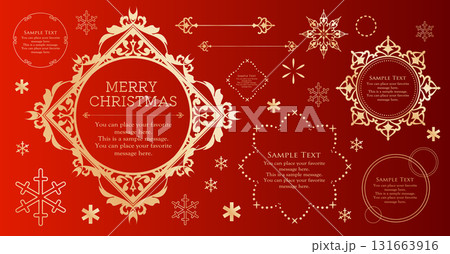 クリスマスのフレームデザインセット 131663916