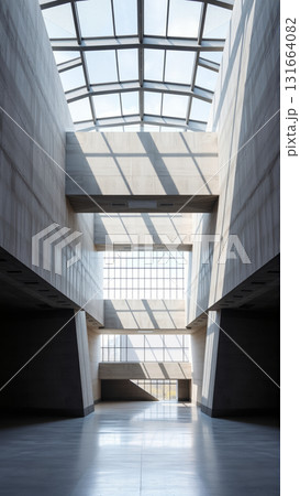 Empty spacious room with concrete walls Empty spacious room with concrete walls 131664082