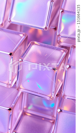 Bright translucent neon cubes 131664135