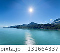 太陽と海と山の風景、ランプルー氷河の手前、グレイシャーベイ国立公園、2025年8月下旬 131664337