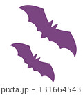 ハロウィンの素材　蝙蝠 131664543