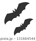 ハロウィンの素材　蝙蝠 131664544