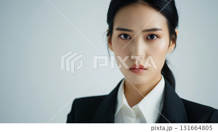 怒っているオフィスワーカー、中年日本人女性 怒っているオフィスワーカー、中年日本人女性 131664805