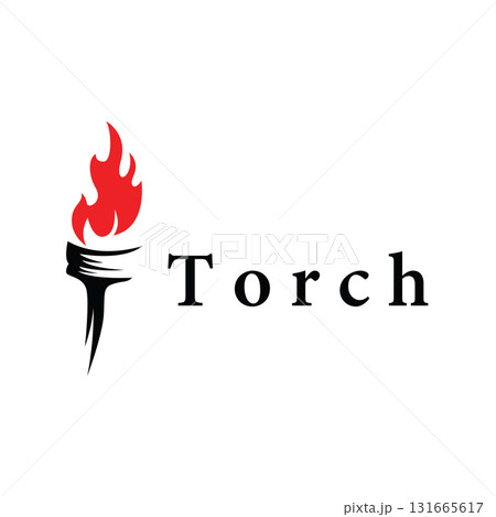 Torch logo, simple modern design, fire furnace, concept, symbol, illustration, poster template or product brand Torch logo, simple modern design, fire furnace, concept, symbol, illustration, poster template or product brand 131665617