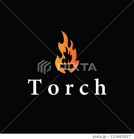 Torch logo, simple modern design, fire furnace, concept, symbol, illustration, poster template or product brand Torch logo, simple modern design, fire furnace, concept, symbol, illustration, poster template or product brand 131665627