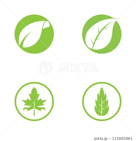 Logos of green Tree leaf ecology nature element vector 131665861