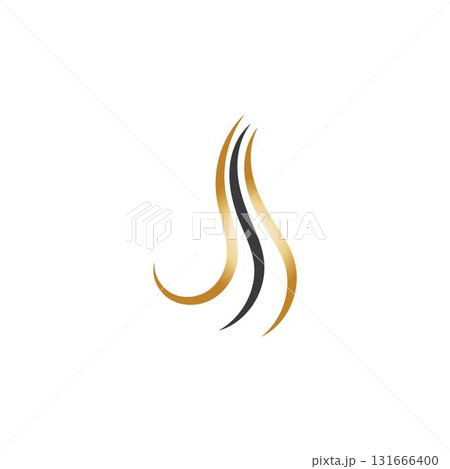 hair wave logo vector illustration design hair wave logo vector illustration design 131666400