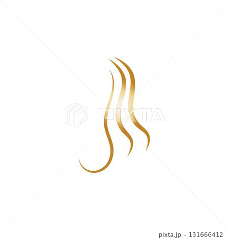 hair wave logo vector illustration design hair wave logo vector illustration design 131666412