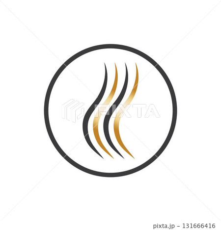 hair wave logo vector illustration design 131666416