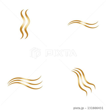 hair wave logo vector illustration design hair wave logo vector illustration design 131666431