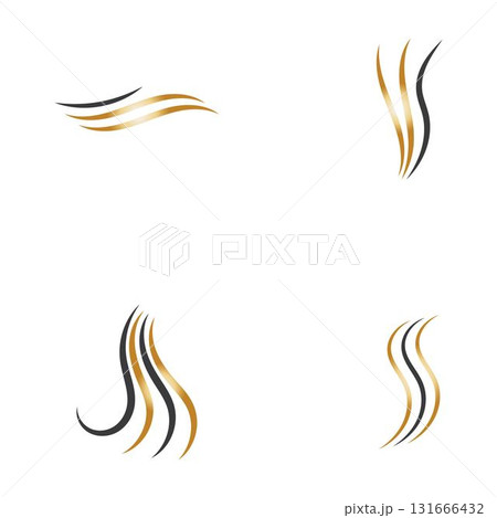 hair wave logo vector illustration design hair wave logo vector illustration design 131666432