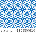 青と白の幾何学模様　日本風　モダン　パターン　背景　模様 131666610