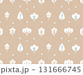シンプル　かわいい　リーフパターン　デザイン　 ベージュ 131666745