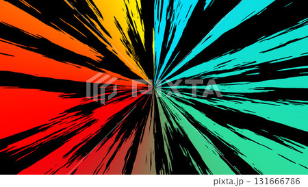 カラフルな効果線背景 131666786