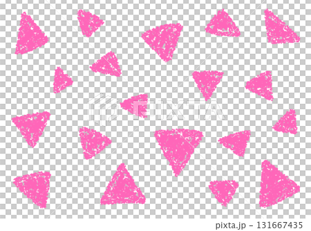 Crayon material: Hand-drawn random triangle background 131667435