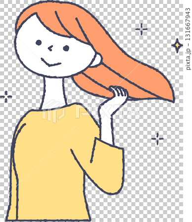 一個頭髮很漂亮的女人 131667943