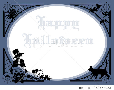 ハロウィンテンプレートイラスト 131668028