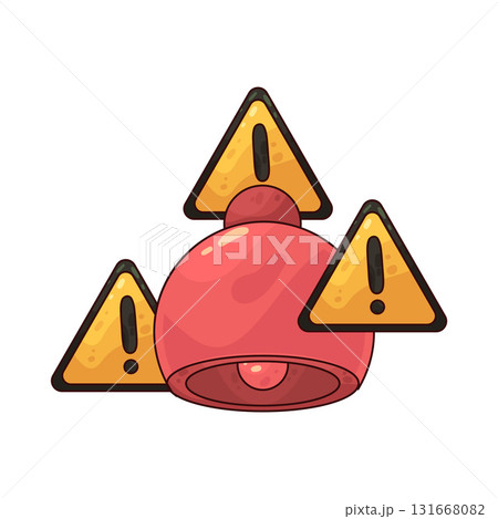 illustration of Hack Alert Bell illustration of Hack Alert Bell 131668082