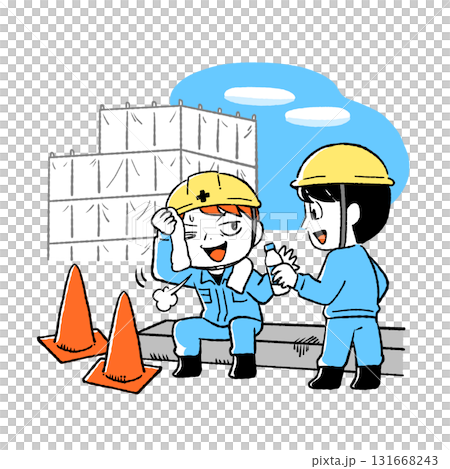 工作期間休息_施工現場 131668243