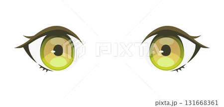 アニメ風・目のイラスト(黄色) 131668361