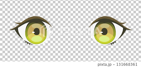 動漫風格的眼睛插圖（黃色） 131668361