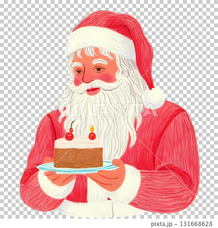 ケーキを食べているサンタクロース 131668628