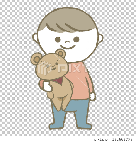 Child holding a stuffed animal Child holding a stuffed animal 131668775