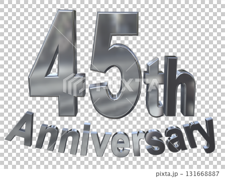 3DCG文字「45th Anniversary/45周年マークキラキラ」 3DCG文字「45th Anniversary/45周年マークキラキラ」 131668887