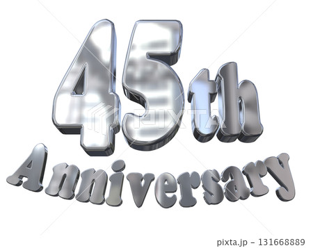 3DCG文字「45th Anniversary/45周年マークキラキラ」 131668889