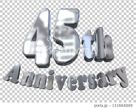 3DCG文字「45th Anniversary/45周年マークキラキラ」 131668889