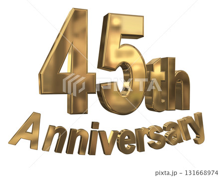 3DCG文字「45th Anniversary/45周年マークキラキラ」 3DCG文字「45th Anniversary/45周年マークキラキラ」 131668974