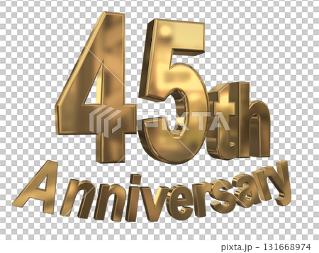 3DCG文字「45th Anniversary/45周年マークキラキラ」 3DCG文字「45th Anniversary/45周年マークキラキラ」 131668974