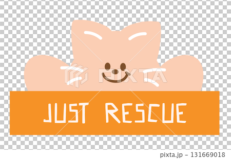 Cute illustrations of cat and JUST RESCUE letters for adopt and rescue animals, sticker, pet shop, vet, kitten cartoon, character, comic, mascot, patch, foster home, shelter, forever home, paw friend Cute illustrations of cat and JUST RESCUE letters for adopt and rescue animals, sticker, pet shop, vet, kitten cartoon, character, comic, mascot, patch, foster home, shelter, forever home, paw friend 131669018