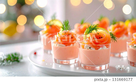 クリスマス スモークサーモンのムース クリスマス スモークサーモンのムース 131669177