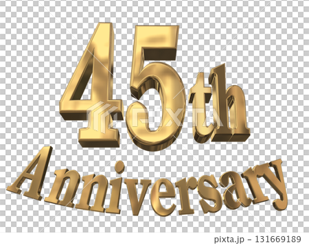 3DCG text "45th Anniversary/45th Anniversary Mark Sparkle" 3DCG text "45th Anniversary/45th Anniversary Mark Sparkle" 131669189