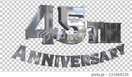 3DCG文字「45th Anniversary/45周年マークキラキラ」 131669226