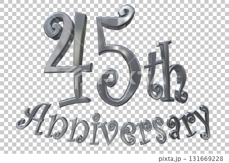 3DCG text "45th Anniversary/45th Anniversary Mark Sparkle" 3DCG text "45th Anniversary/45th Anniversary Mark Sparkle" 131669228