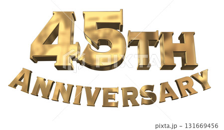 3DCG文字「45th Anniversary/45周年マークキラキラ」 131669456